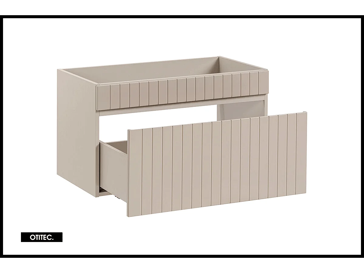 Meuble sous vasque de 80 cm - Cachemire Mat - 1 tiroir - MINO