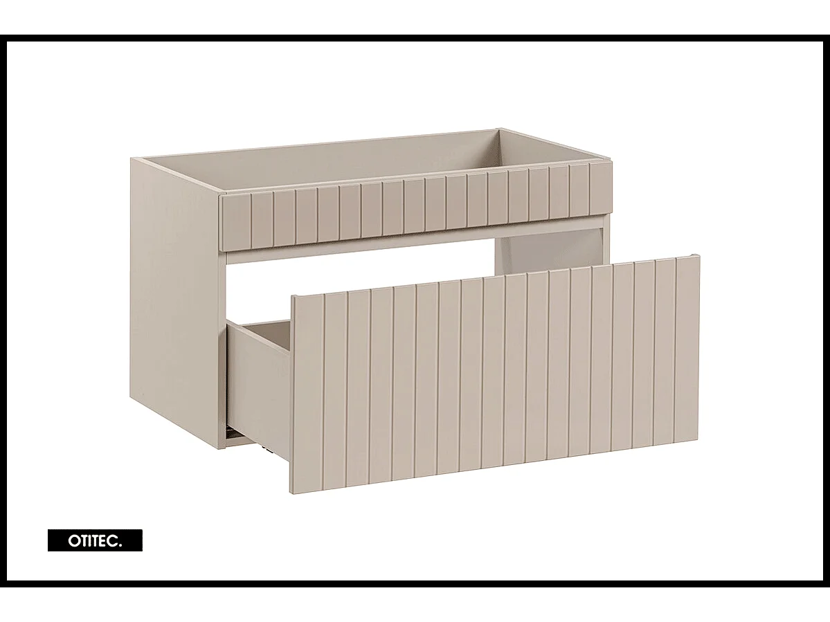 Meuble sous vasque de 80 cm - Cachemire Mat - 1 tiroir - MINO