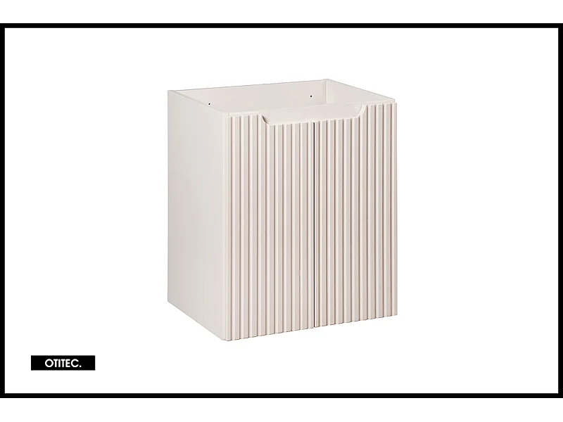 Meuble sous vasque de 50 cm - Cachemire Mat - 2 portes - VOLTA