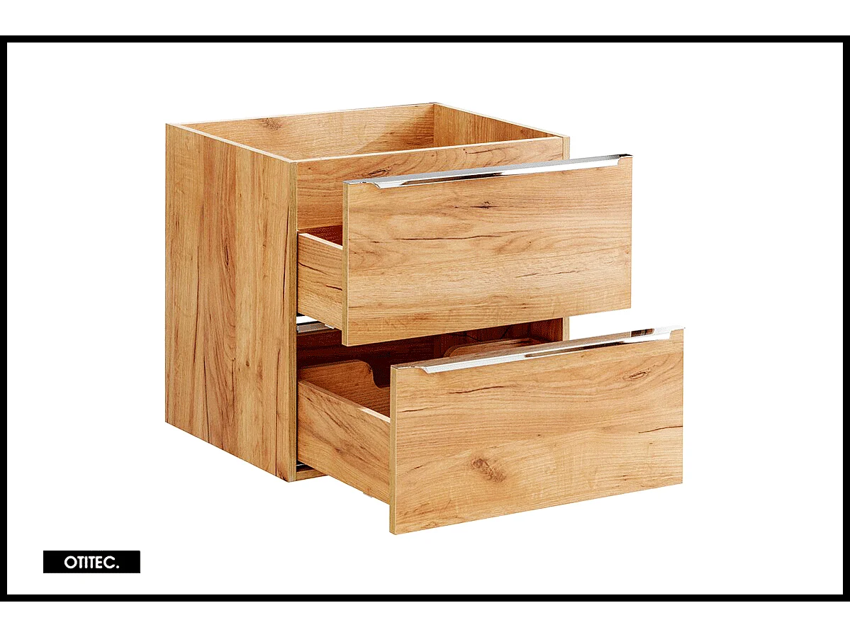 Meuble sous vasque de 60 cm - Oak - 2 tiroirs - LISOA