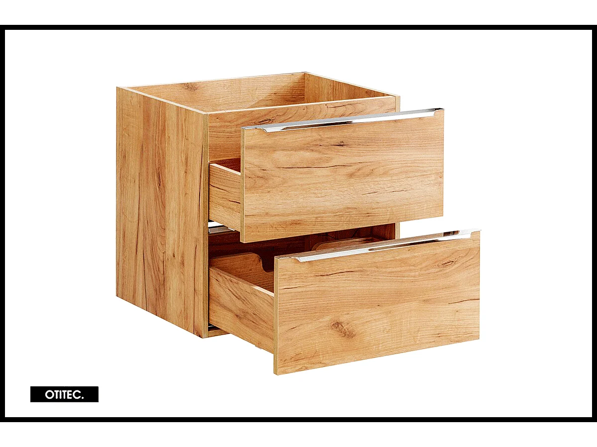 Meuble sous vasque de 60 cm - Oak - 2 tiroirs - LISOA