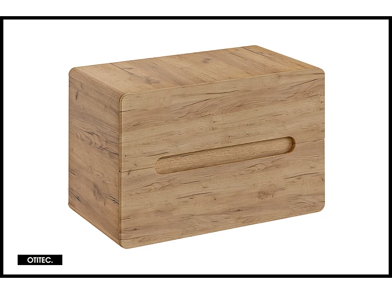 Meuble sous vasque de 80 cm - Oak - 2 tiroirs - PASTI