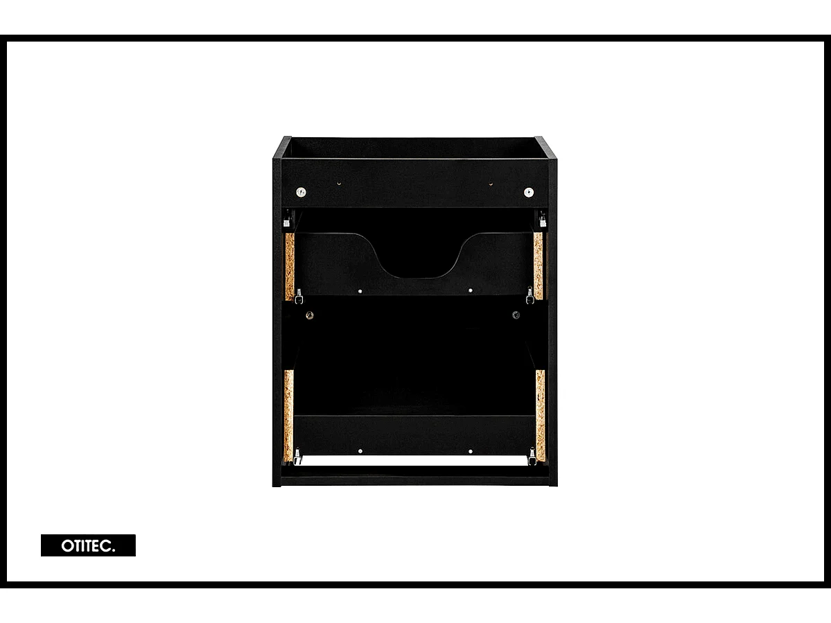 Meuble sous vasque de 50 cm - Noir - 2 tiroirs - VOLTA