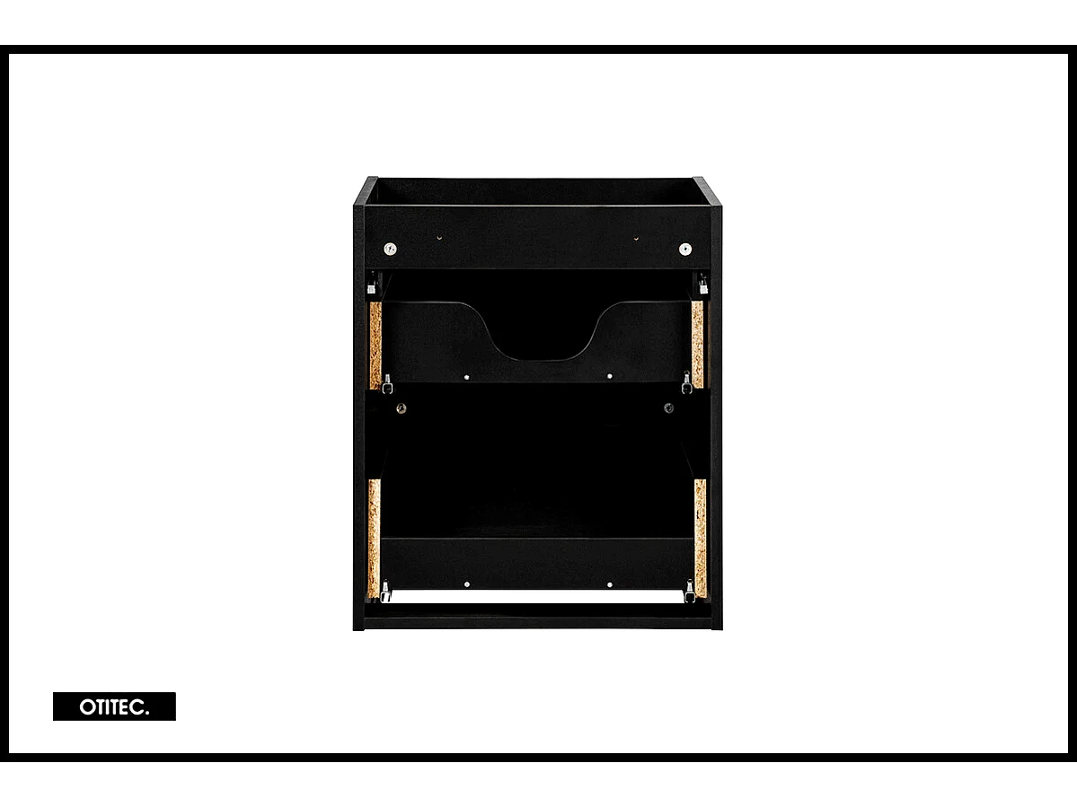 Meuble sous vasque de 50 cm - Noir - 2 tiroirs - VOLTA