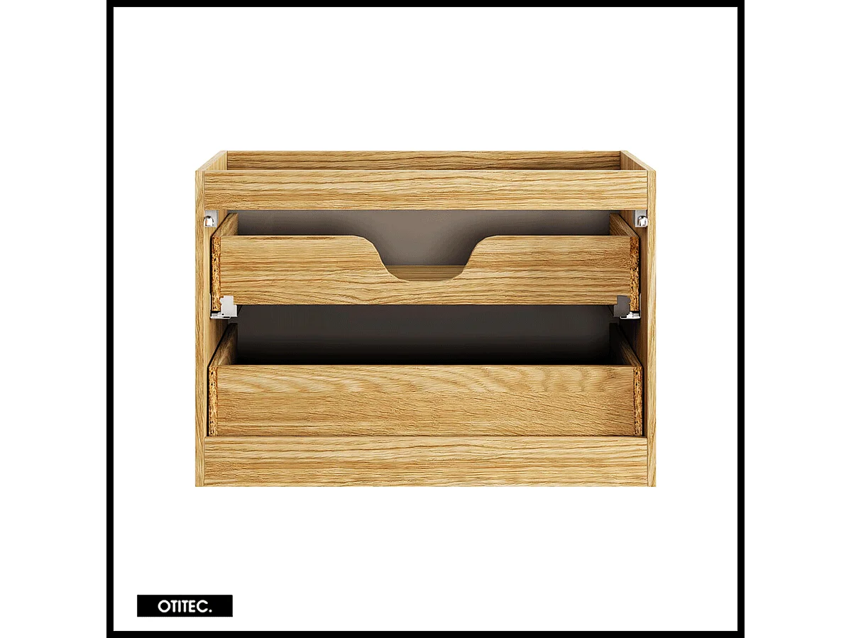 Meuble sous vasque de 80 cm - Beige - 2 tiroirs - SEA