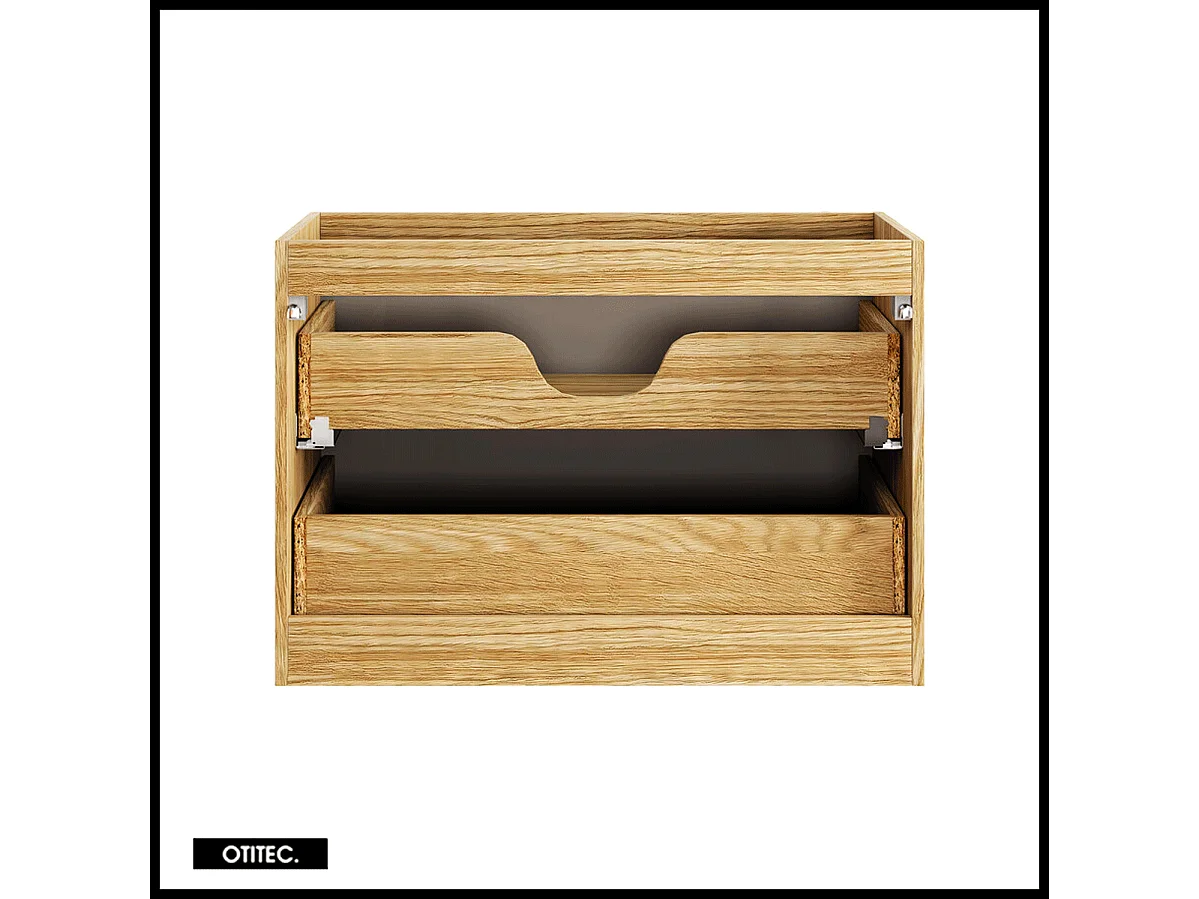 Meuble sous vasque de 80 cm - Beige - 2 tiroirs - SEA