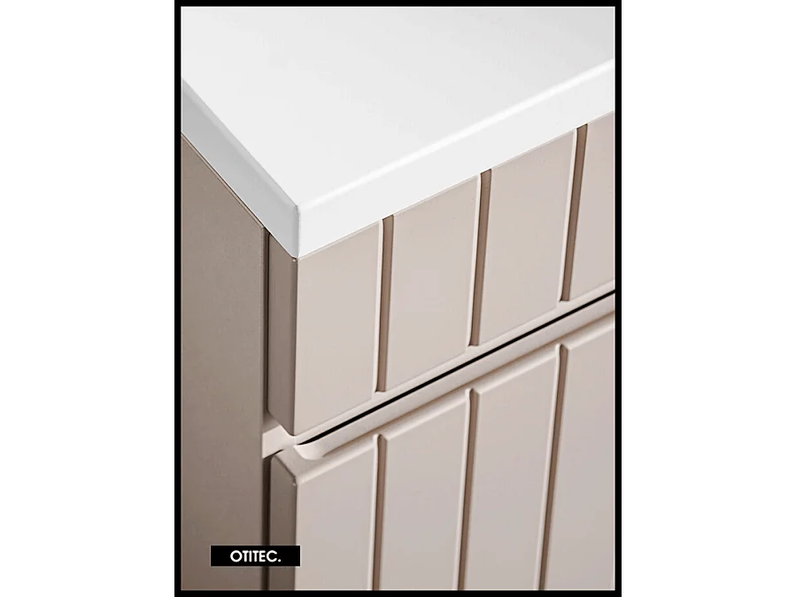 Meuble sous vasque de 60 cm - Cachemire Mat - 1 tiroir - MINO