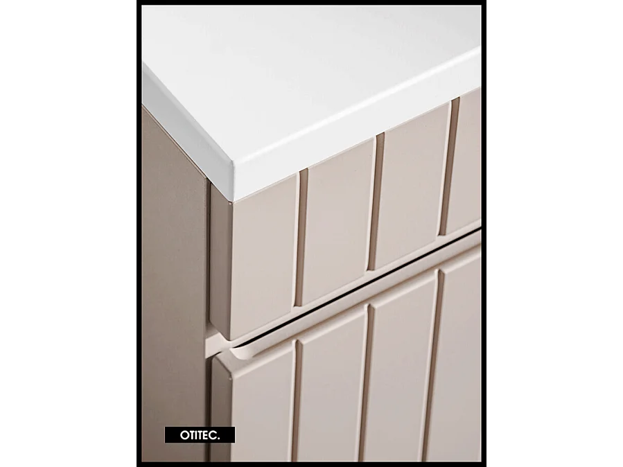 Meuble sous vasque de 60 cm - Cachemire Mat - 1 tiroir - MINO