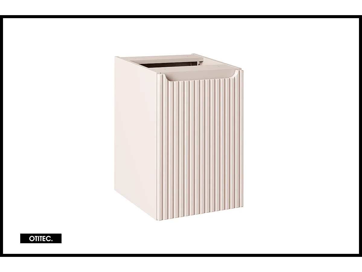 Meuble sous vasque de 40 cm - Cachemire Mat - avec panier - 1 porte - VOLTA