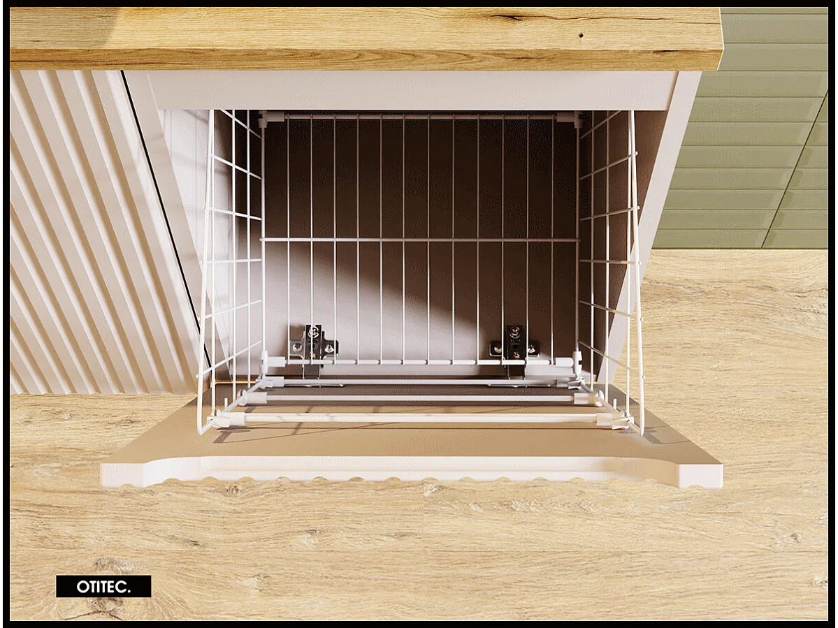 Meuble sous vasque de 40 cm - Cachemire Mat - avec panier - 1 porte - VOLTA