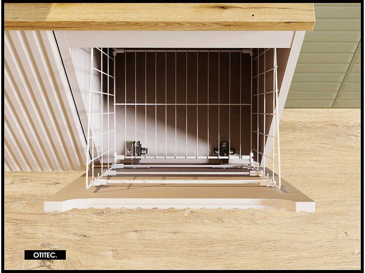 Meuble sous vasque de 40 cm - Cachemire Mat - avec panier - 1 porte - VOLTA