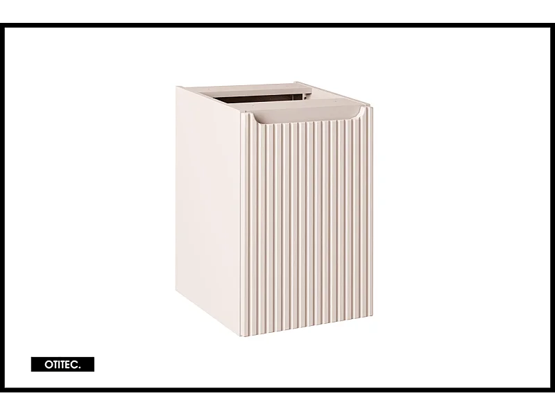 Meuble sous vasque de 40 cm - Cachemire Mat - avec panier - 1 porte - VOLTA