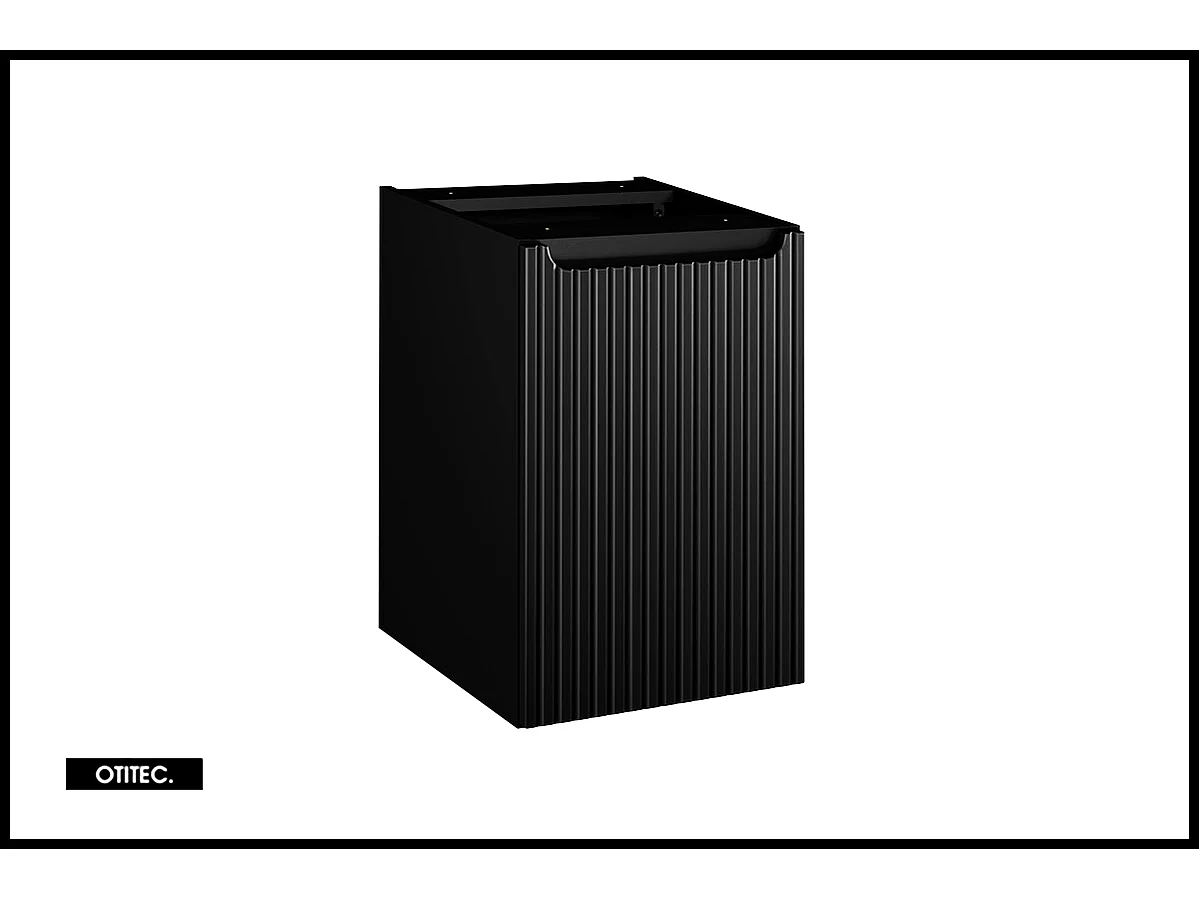 Meuble sous vasque de 40 cm - Noir - avec panier - 1 porte - VOLTA