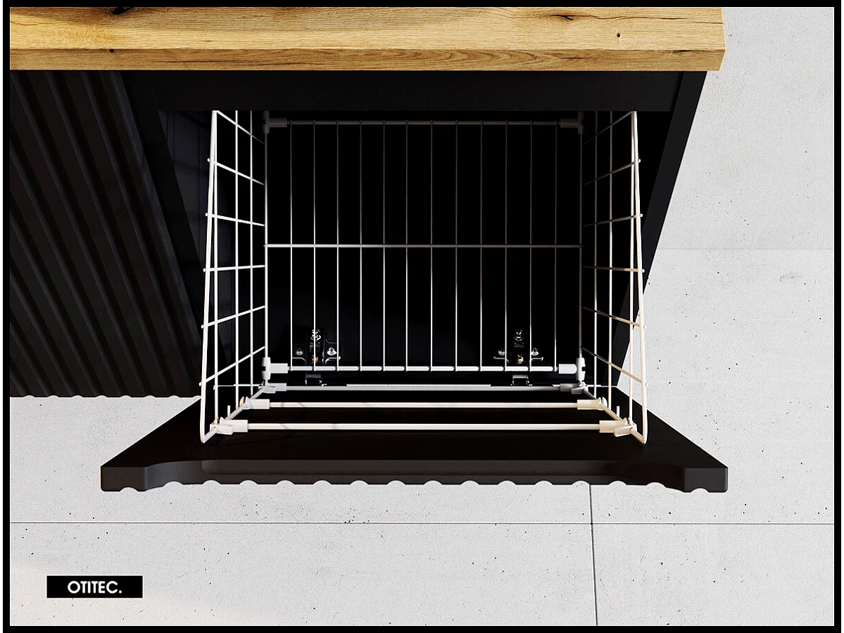 Meuble sous vasque de 40 cm - Noir - avec panier - 1 porte - VOLTA