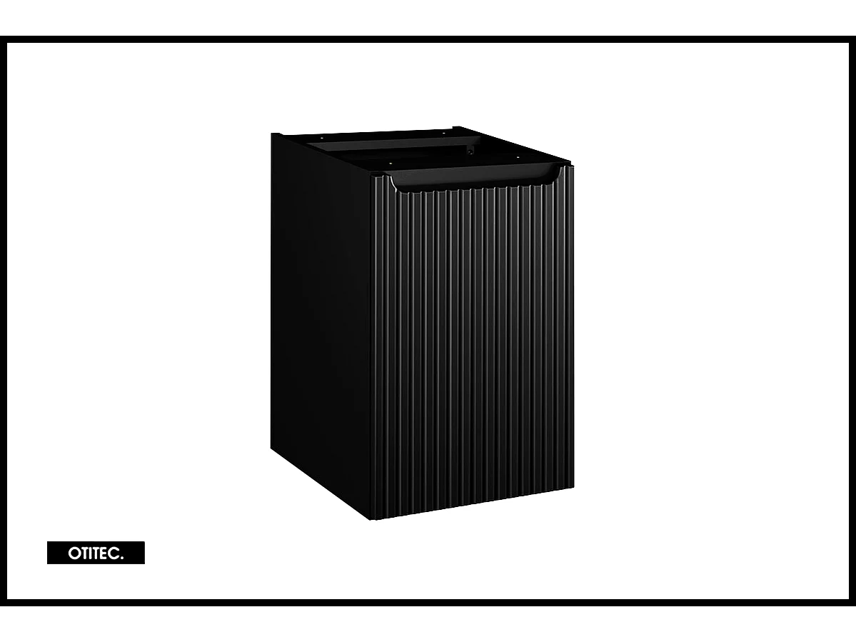 Meuble sous vasque de 40 cm - Noir - avec panier - 1 porte - VOLTA