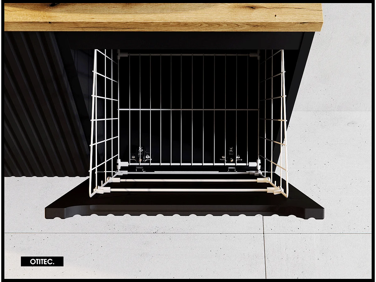 Meuble sous vasque de 40 cm - Noir - avec panier - 1 porte - VOLTA