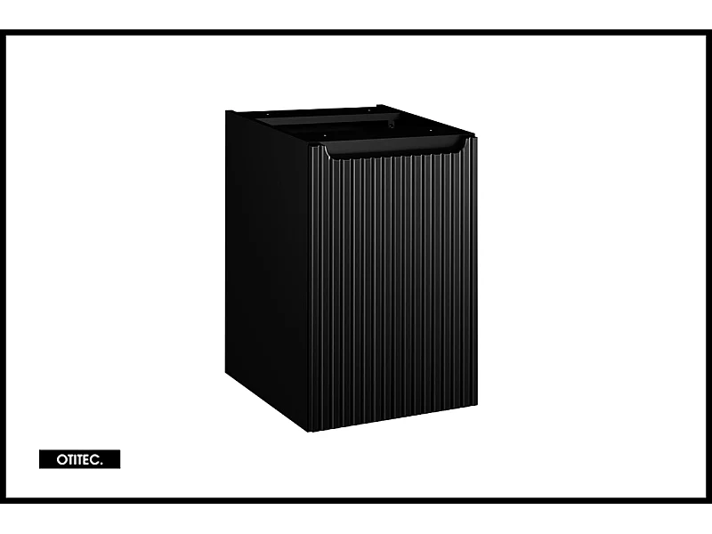 Meuble sous vasque de 40 cm - Noir - avec panier - 1 porte - VOLTA