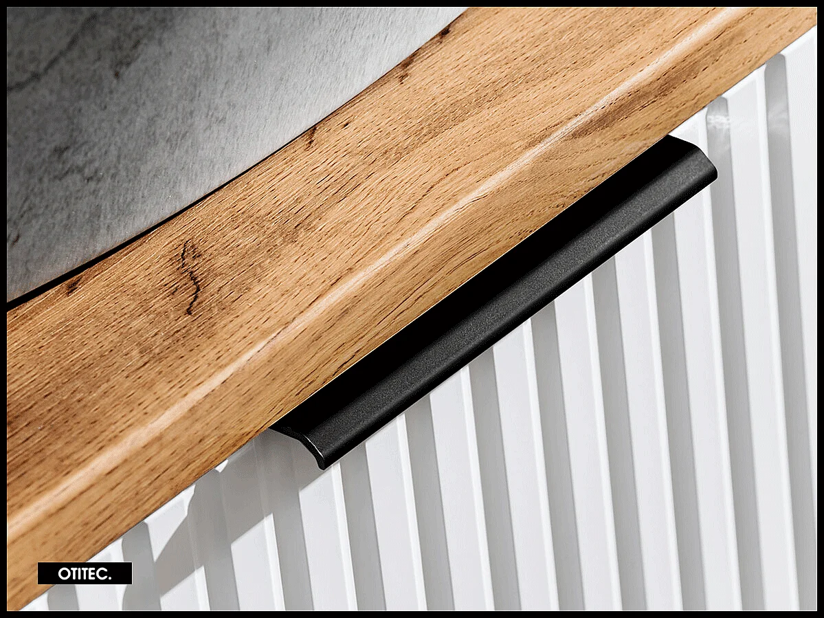 Meuble sous vasque de 60 cm - Blanc - 2 tiroirs - LIVA