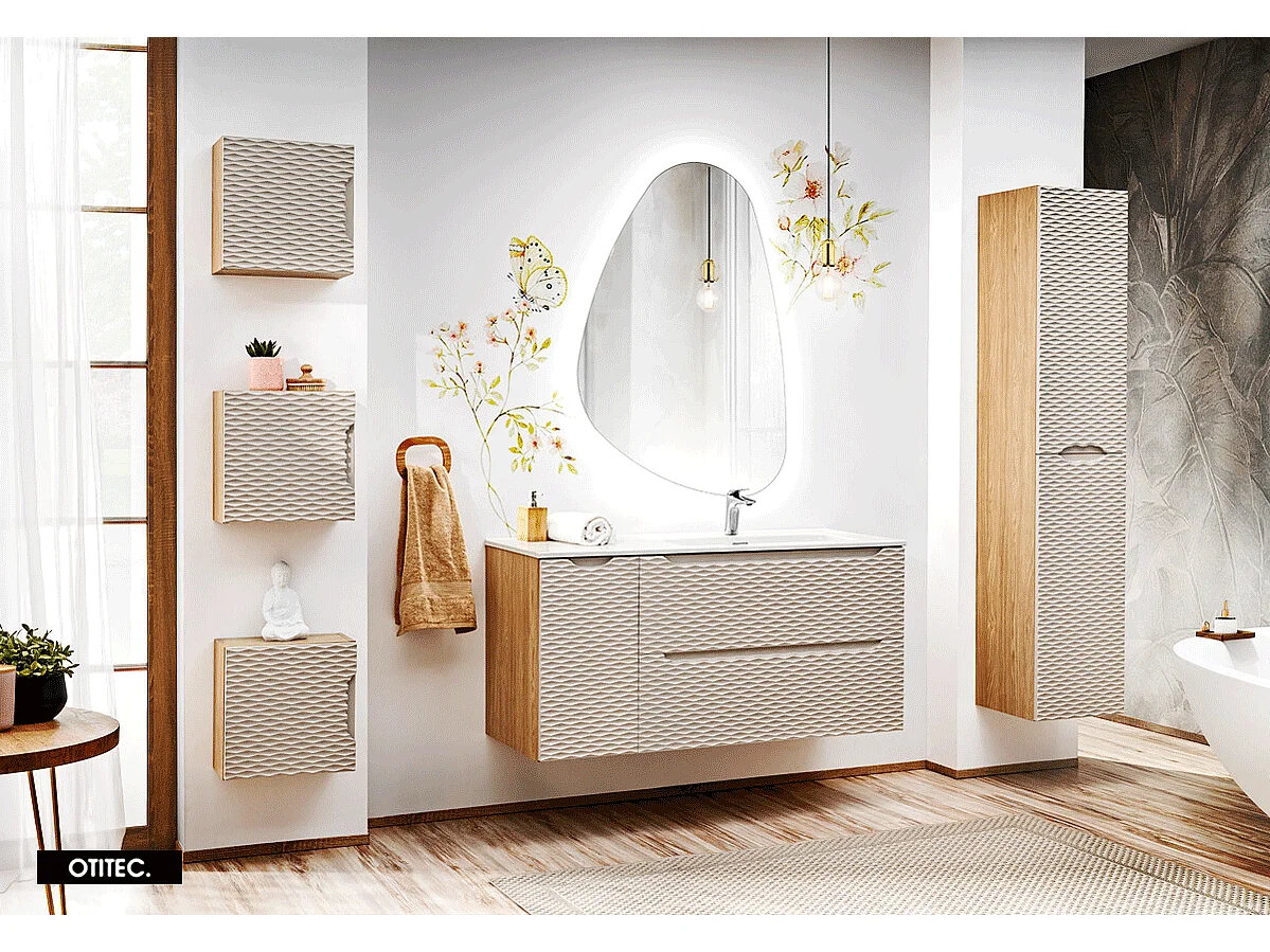 Meuble sous vasque de 30 cm - Beige - 1 porte - SEA