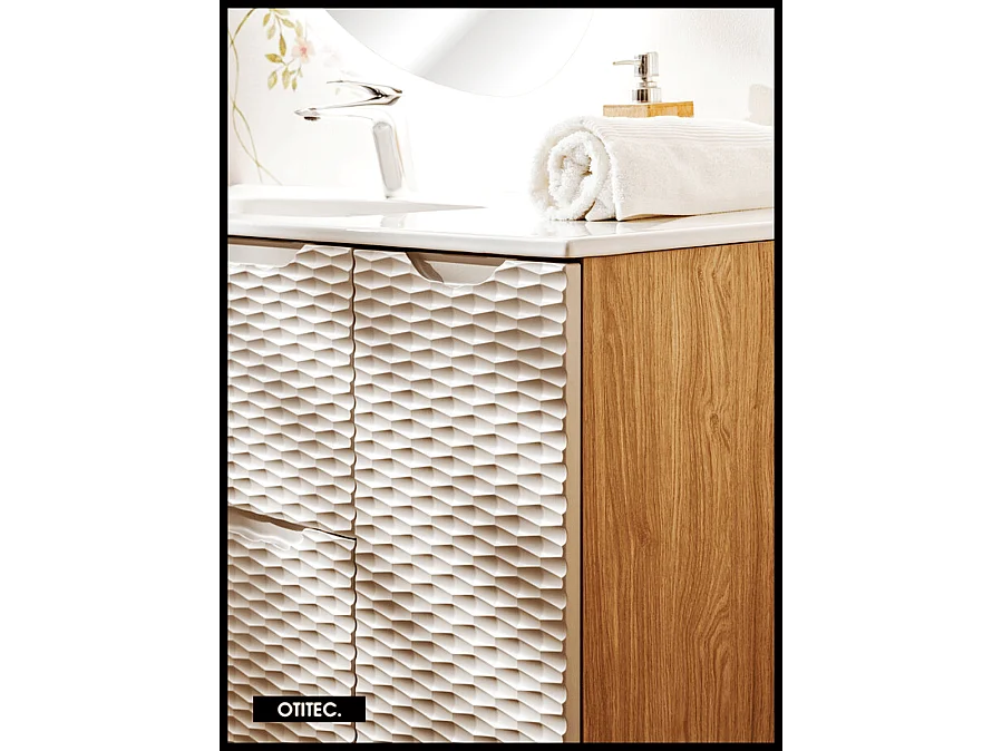 Meuble sous vasque de 30 cm - Beige - 1 porte - SEA