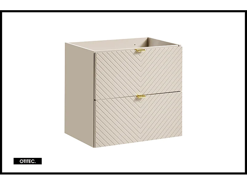 Meuble sous vasque de 60 cm - 2 tiroirs - DANO