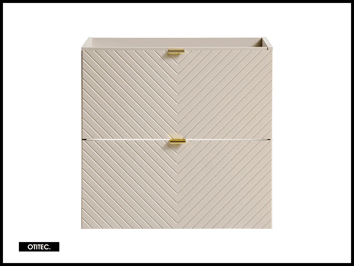 Meuble sous vasque de 60 cm - 2 tiroirs - DANO