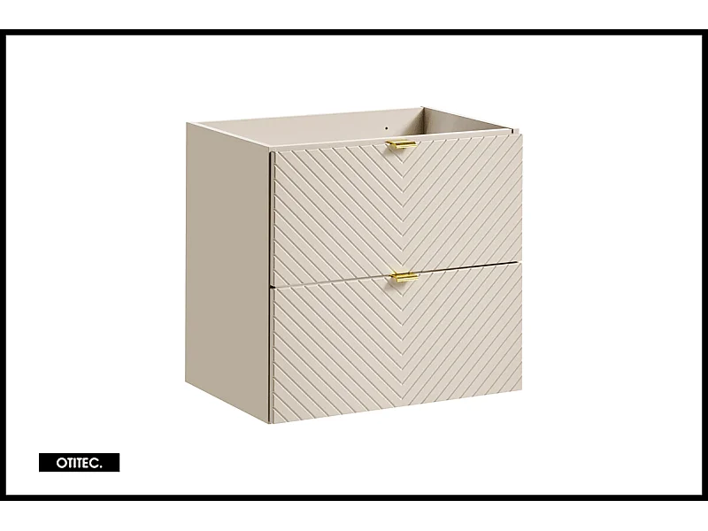 Meuble sous vasque de 60 cm - 2 tiroirs - DANO