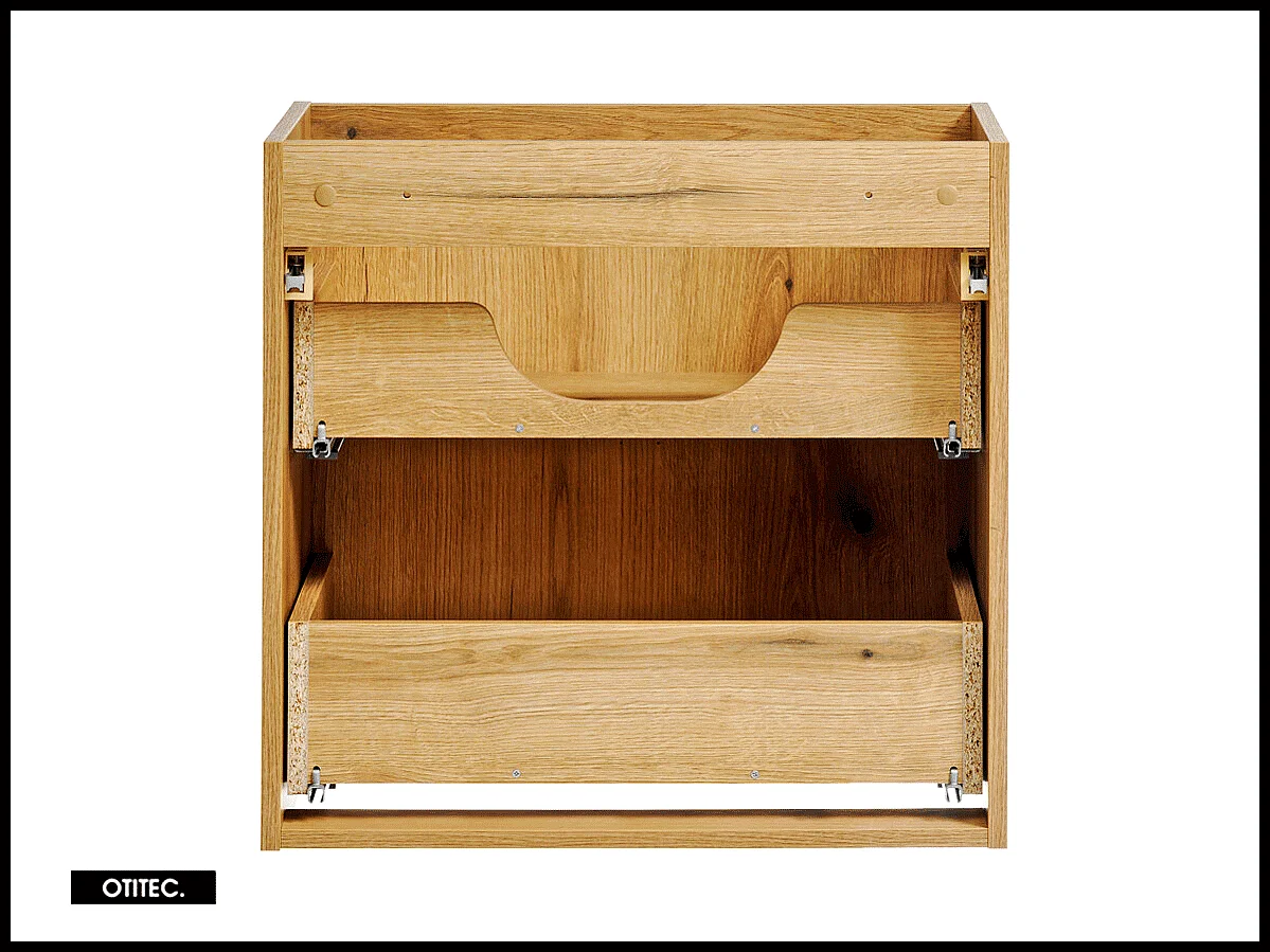 Meuble sous vasque de 60 cm - Oak - 2 tiroirs - VOLTA