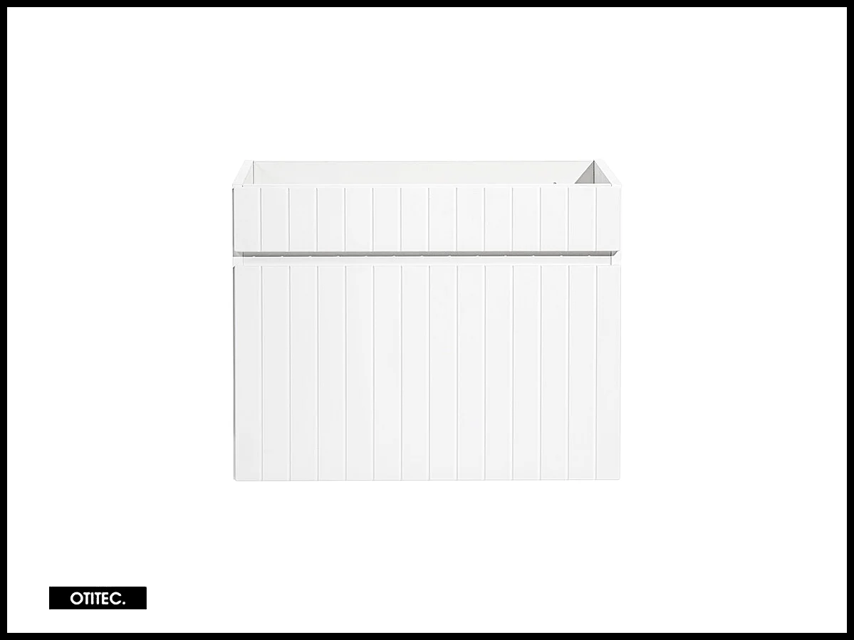 Meuble sous vasque de 60 cm - Blanc - 1 tiroir - MINO