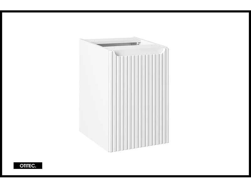 Meuble sous vasque de 40 cm - Blanc - avec panier - 1 porte - VOLTA