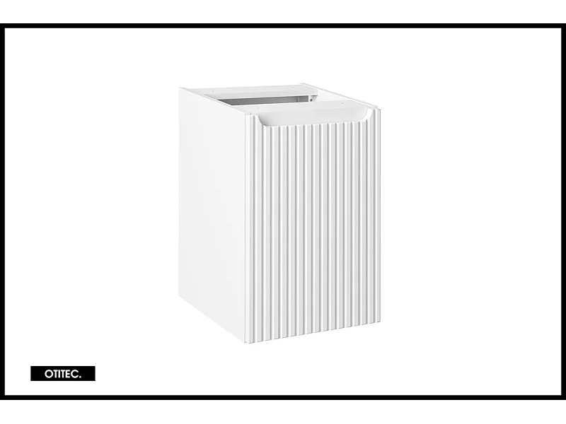 Meuble sous vasque de 40 cm - Blanc - avec panier - 1 porte - VOLTA