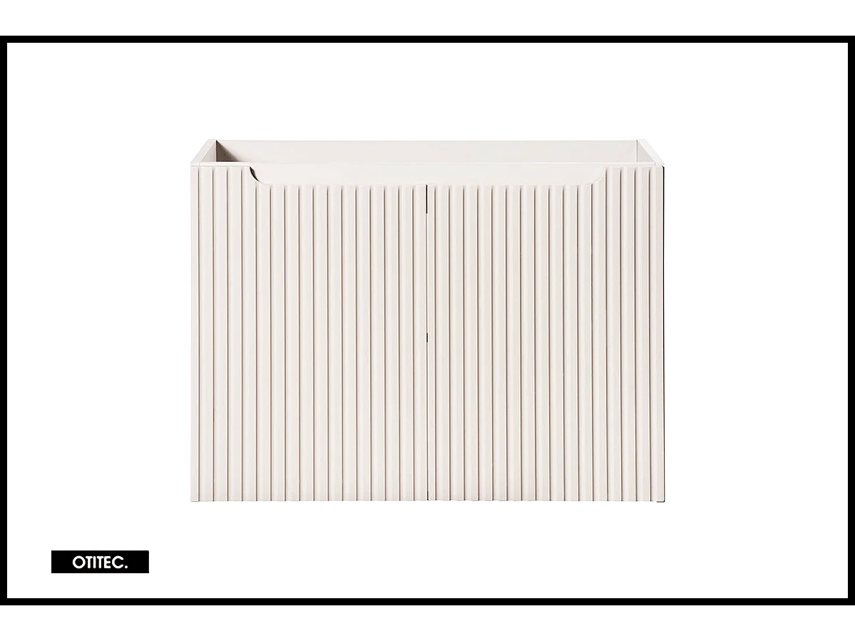 Meuble sous vasque de 80 cm - Cachemire Mat - 2 portes - VOLTA