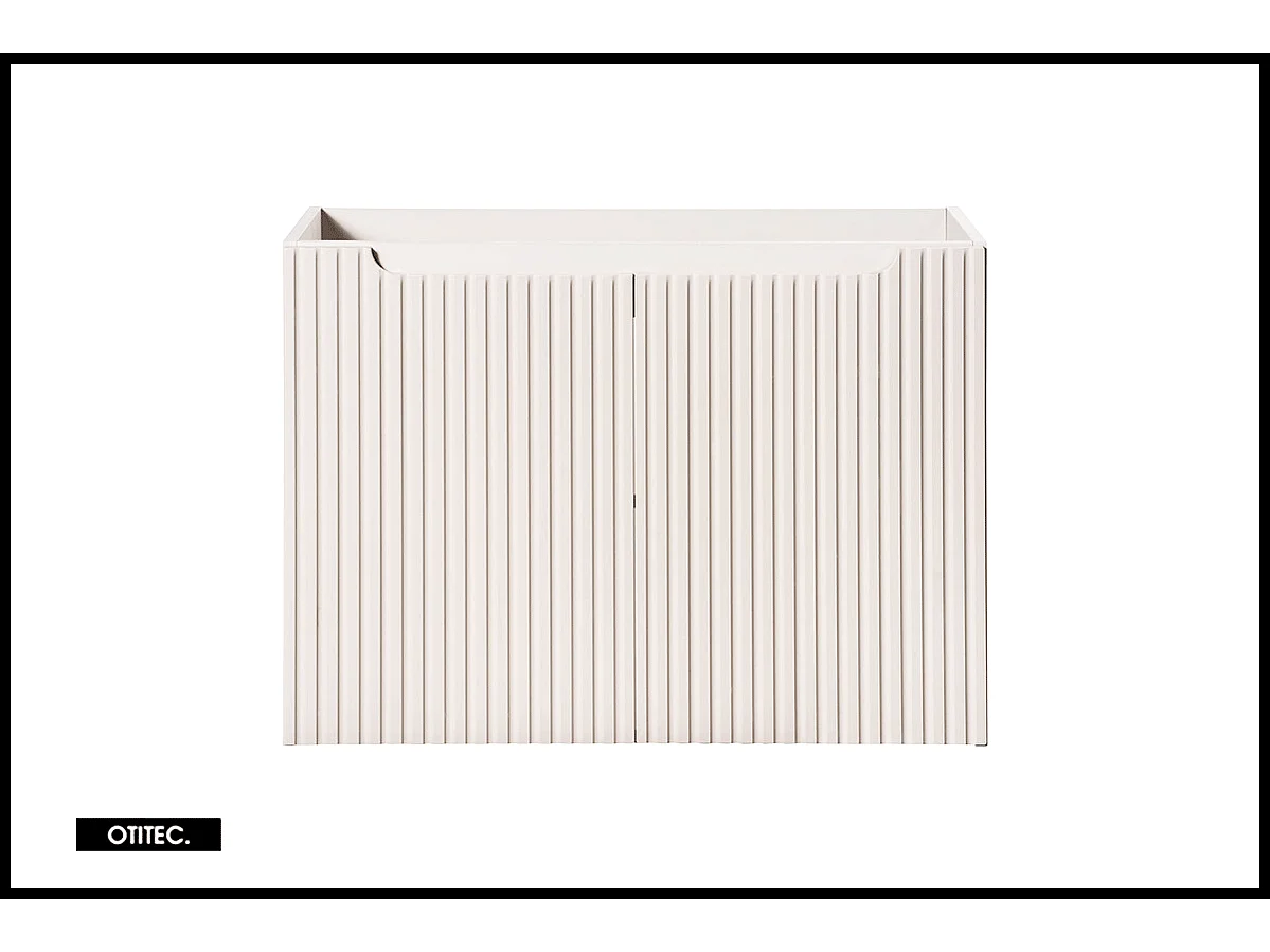 Meuble sous vasque de 80 cm - Cachemire Mat - 2 portes - VOLTA