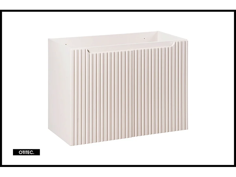 Meuble sous vasque de 80 cm - Cachemire Mat - 2 portes - VOLTA