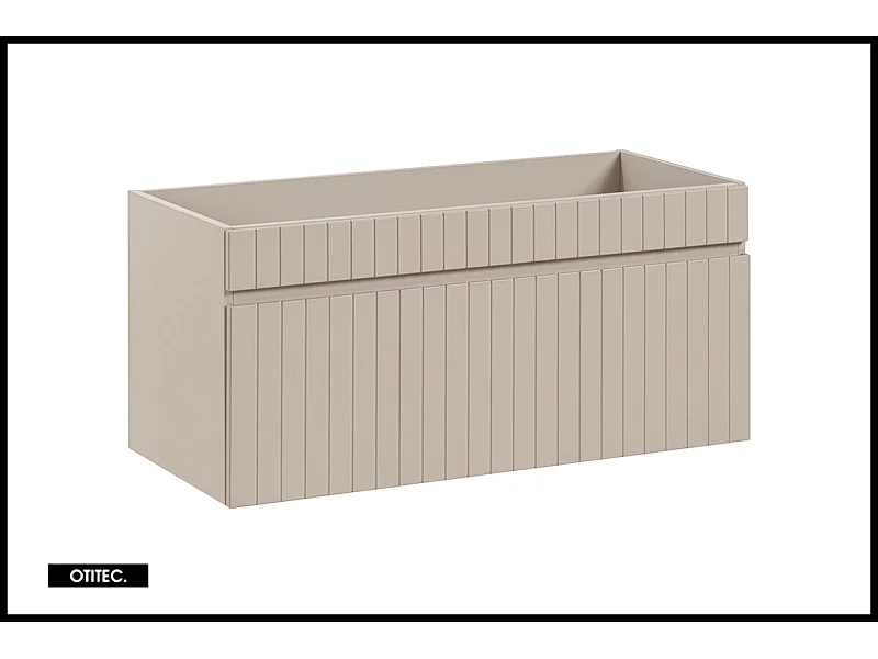 Meuble sous vasque de 100 cm - Cachemire Mat - 1 tiroir - MINO