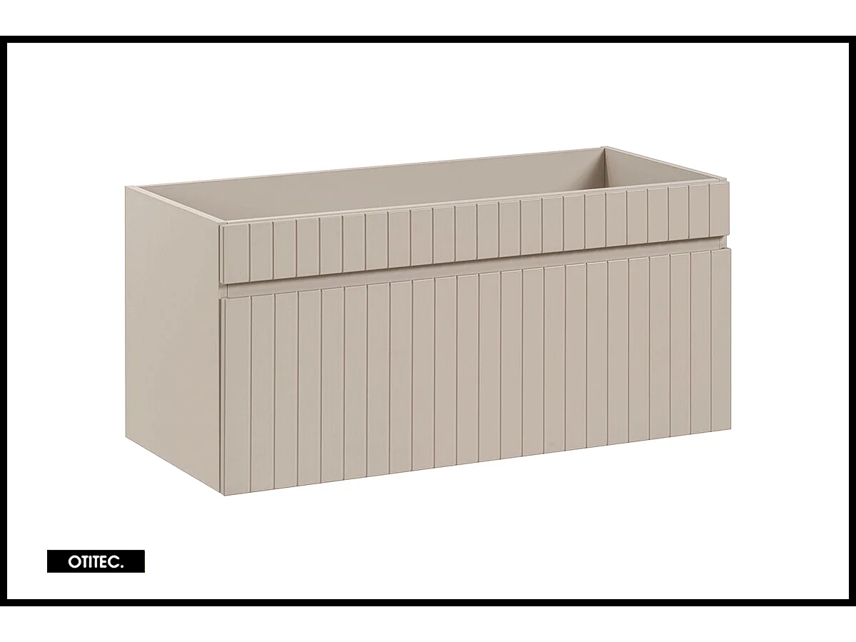 Meuble sous vasque de 100 cm - Cachemire Mat - 1 tiroir - MINO