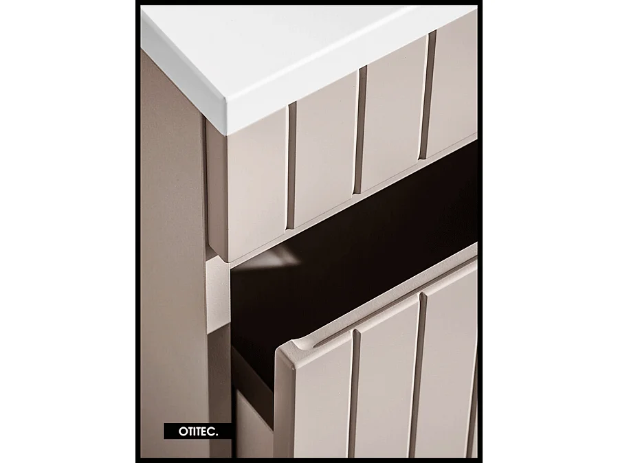 Meuble sous vasque de 100 cm - Cachemire Mat - 1 tiroir - MINO