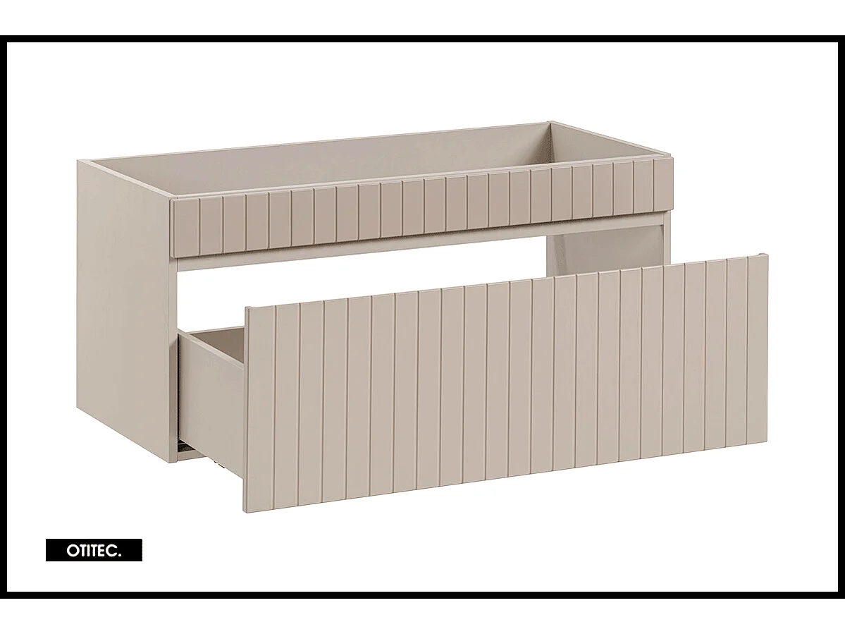 Meuble sous vasque de 100 cm - Cachemire Mat - 1 tiroir - MINO
