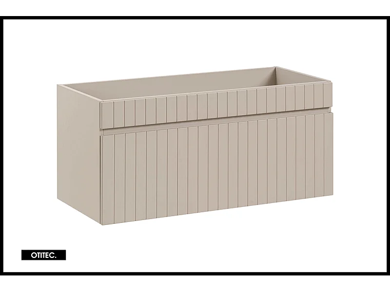 Meuble sous vasque de 100 cm - Cachemire Mat - 1 tiroir - MINO