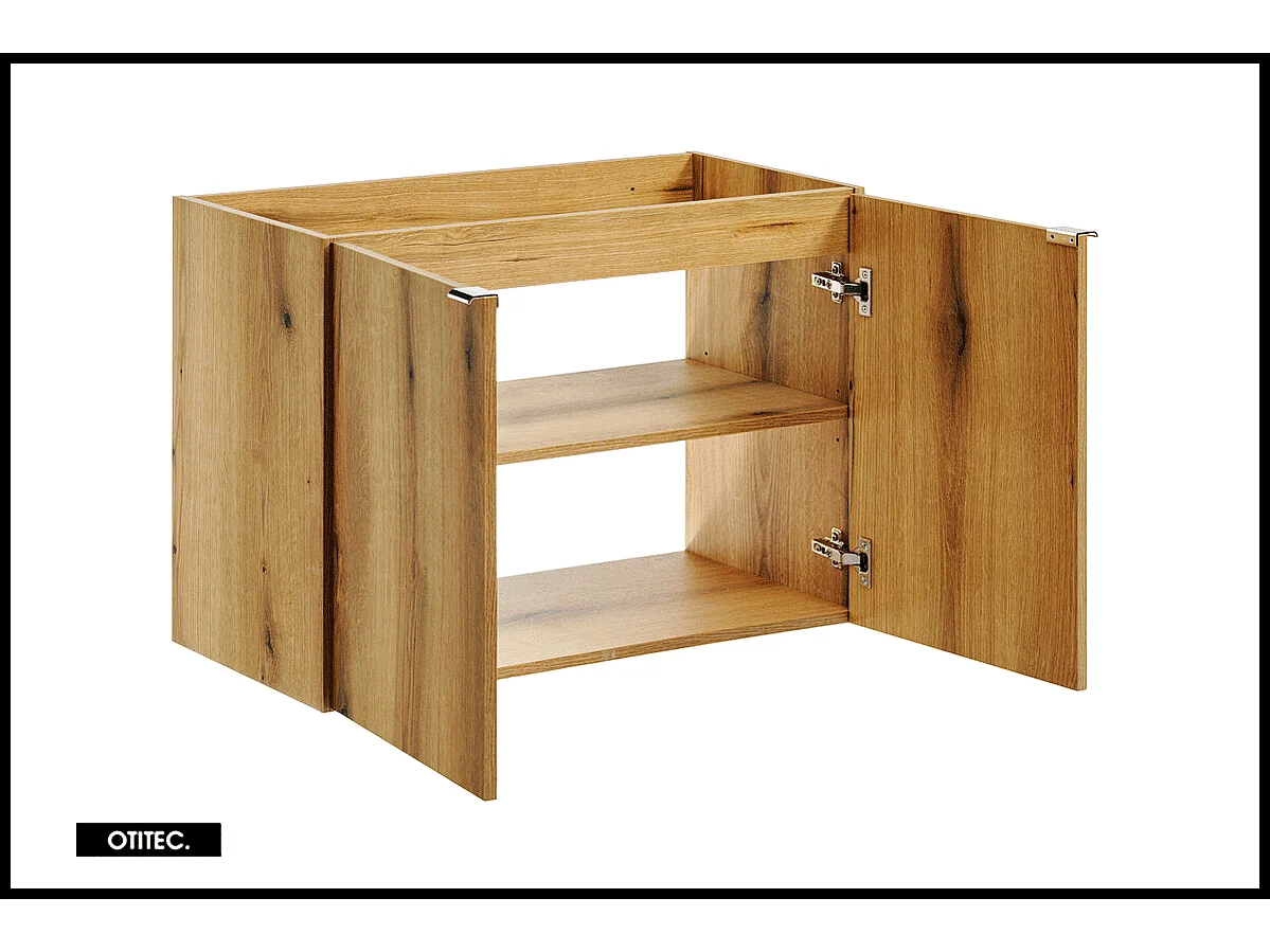 Meuble sous vasque de 80 cm - Oak - 2 portes - VOLTA