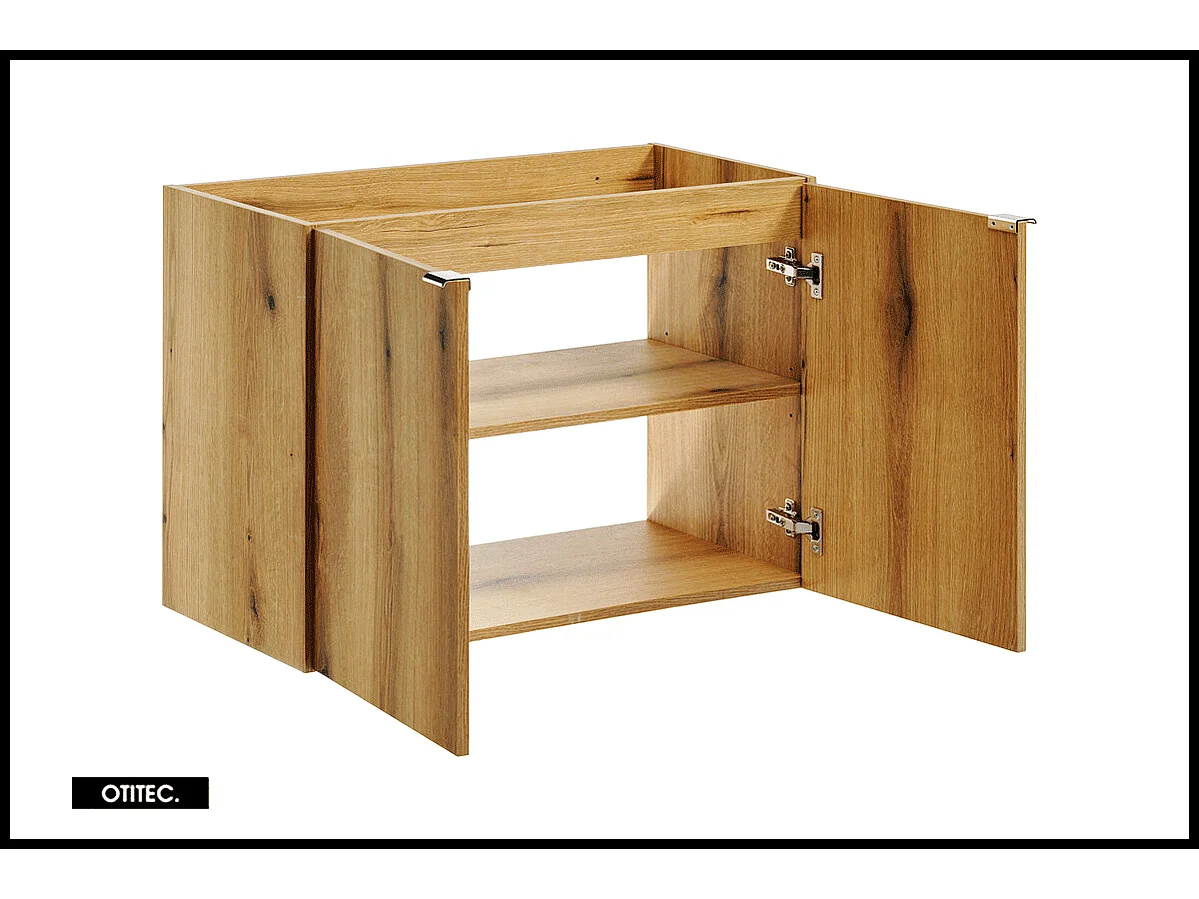 Meuble sous vasque de 80 cm - Oak - 2 portes - VOLTA