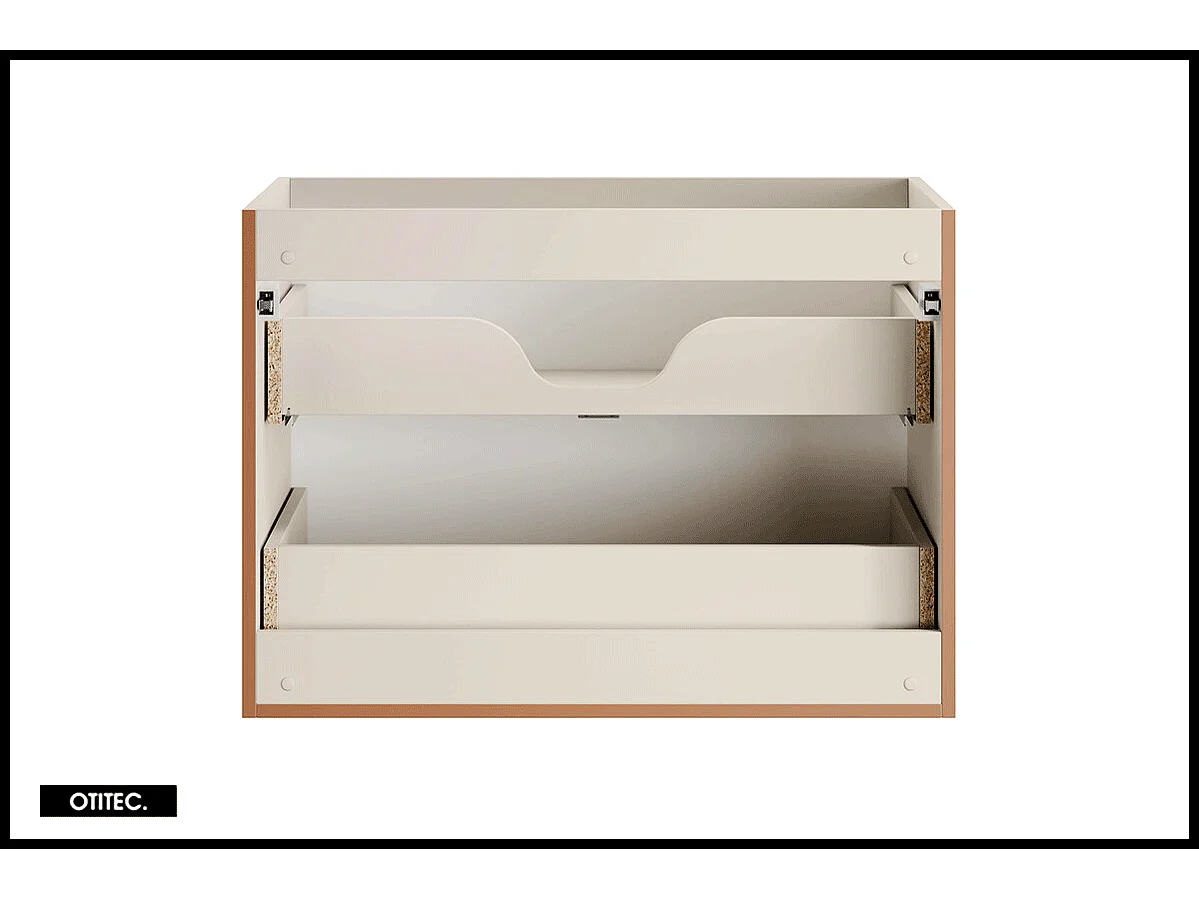 Meuble sous vasque de 80 cm - 2 tiroirs - ASTRA