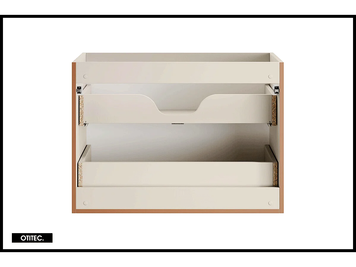 Meuble sous vasque de 80 cm - 2 tiroirs - ASTRA