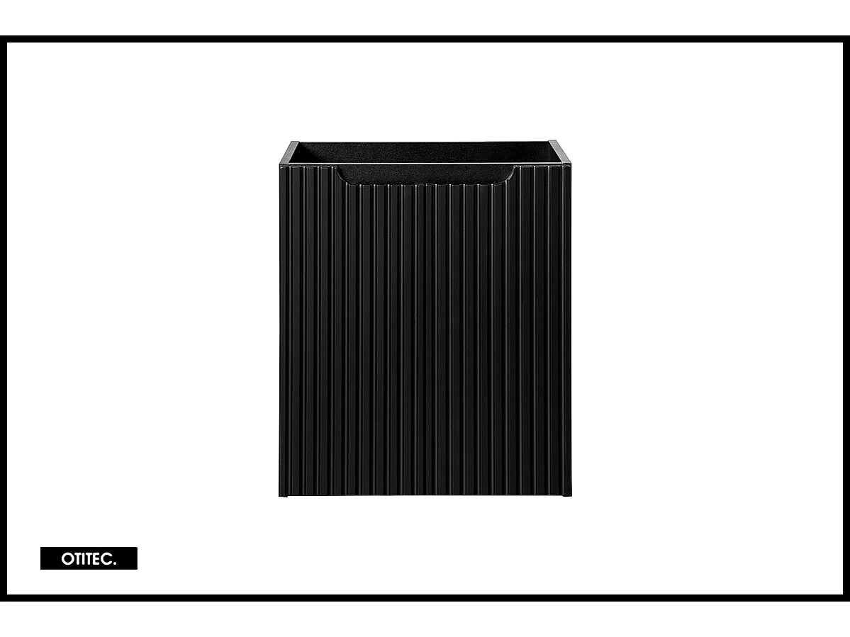 Meuble sous vasque de 50 cm - Noir - 2 portes - VOLTA