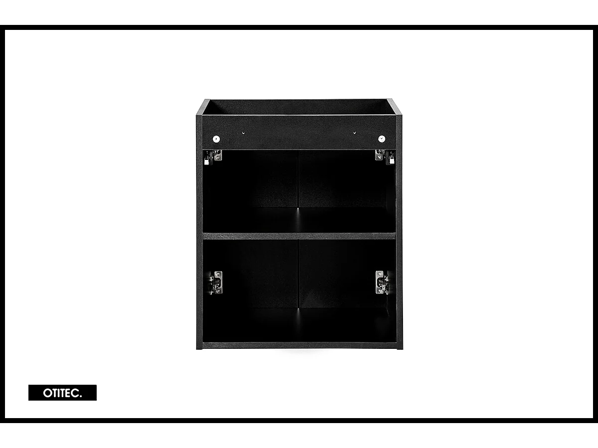 Meuble sous vasque de 50 cm - Noir - 2 portes - VOLTA