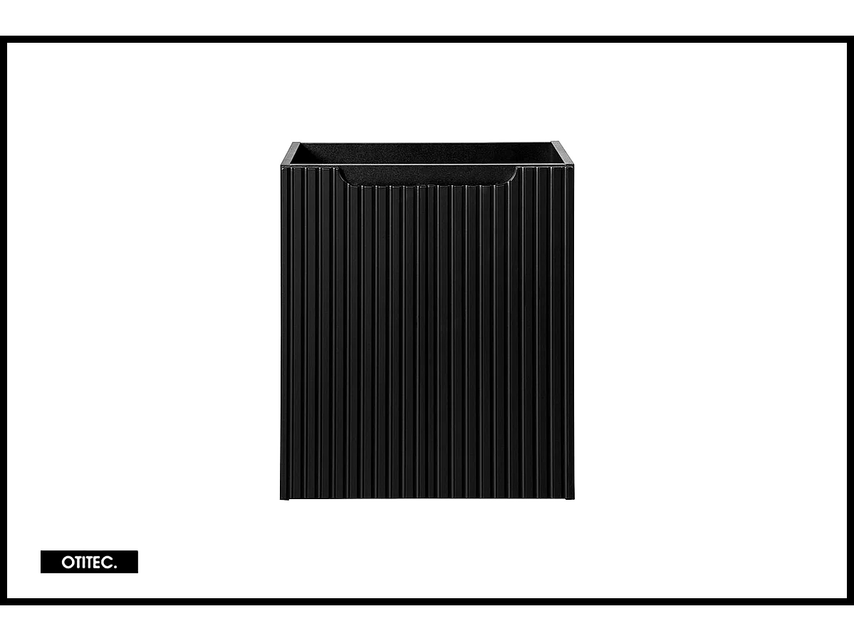 Meuble sous vasque de 50 cm - Noir - 2 portes - VOLTA