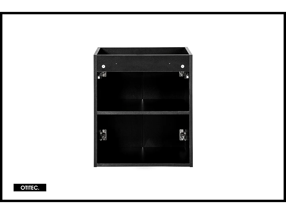 Meuble sous vasque de 50 cm - Noir - 2 portes - VOLTA