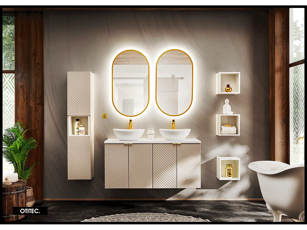 Meuble sous vasque de 60 cm - 2 portes - DANO