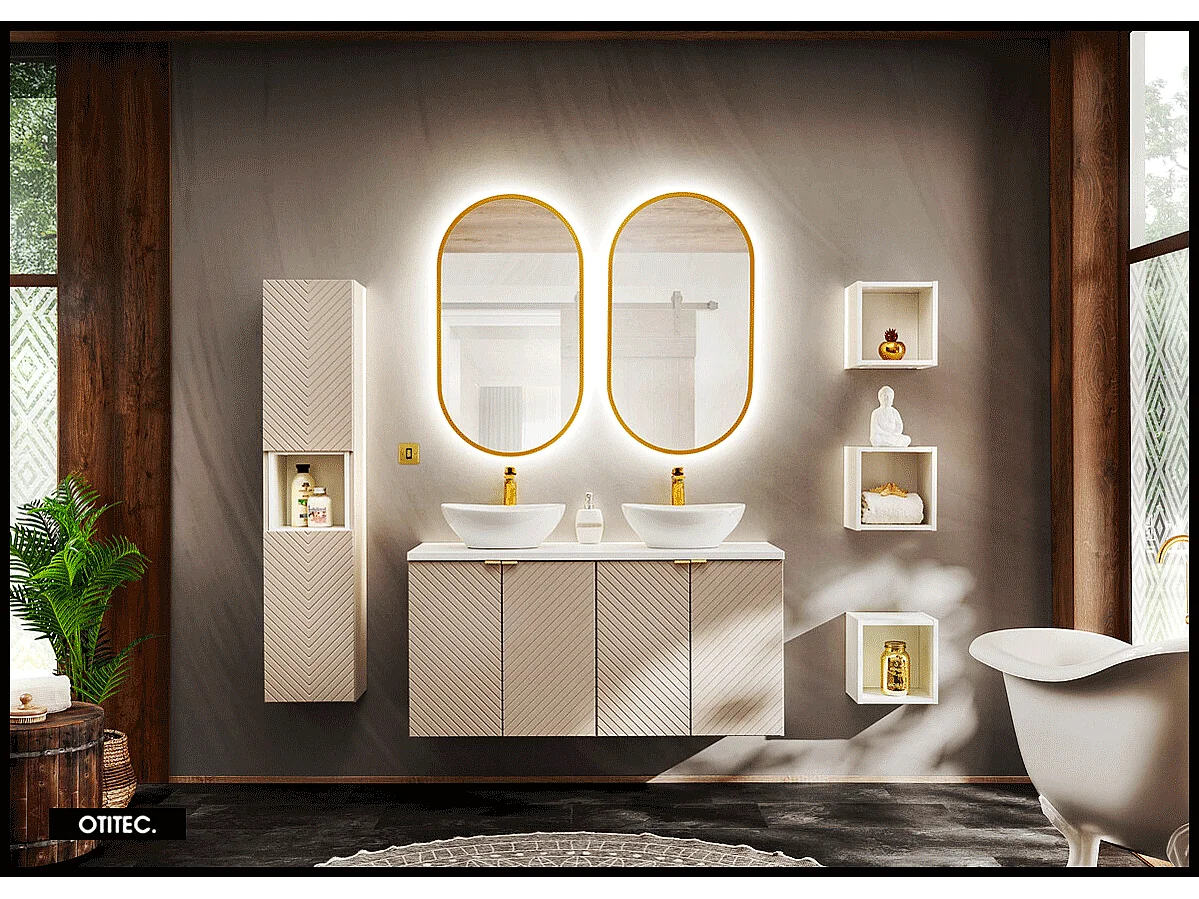 Meuble sous vasque de 60 cm - 2 portes - DANO