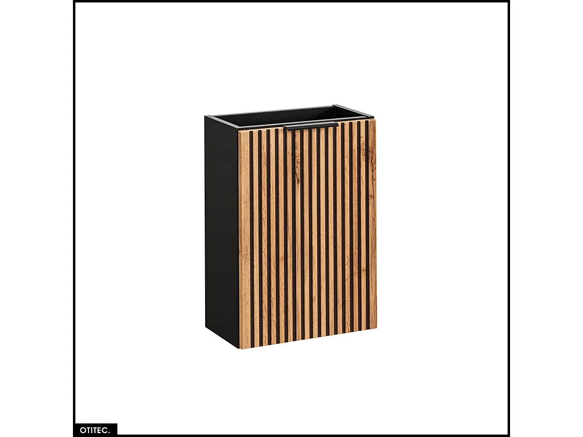 Meuble sous vasque - 20 x 40 cm - 1 porte - Chêne - WOTANIA